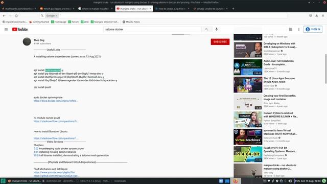manjaro tricks - run ubuntu in manjaro using docker 6 running matlab in docker смотреть онлайн