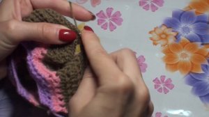 Платье с оборками на куклу "Весна".Одежда для кукол крючком.