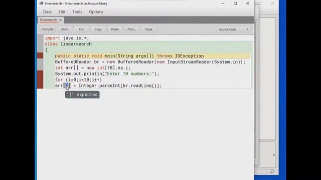 Array Linear Searching Technique in Blue J java for Class X By R Manjunath Naik смотреть онлайн