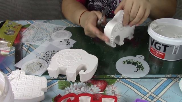 Декорируем гипсовых слонов ХоббиМаркет смотреть онлайн