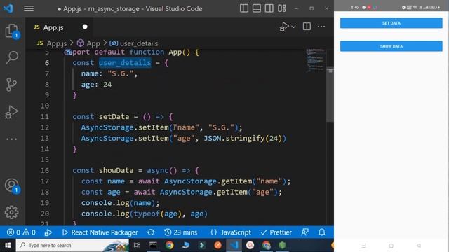 React Native Async Storage || Local Storage in React Native || Async Storage Tutorial смотреть онлайн