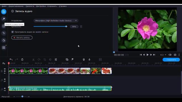 как записать голос в видеоредакторе movavi. Как озвучить голосом видеоролик или видео презентацию смотреть онлайн