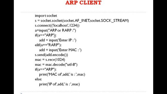 8. Python code for implementing ARP /RARP protocol -Networks laboratory,#arp,#rarp,#python смотреть онлайн