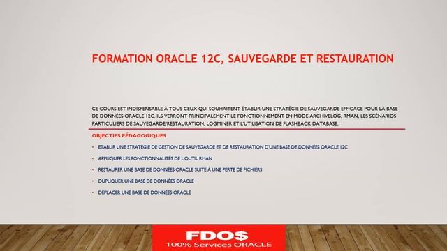 Oracle 12/18/19c : Sauvegade et Restauration (RMAN) смотреть онлайн