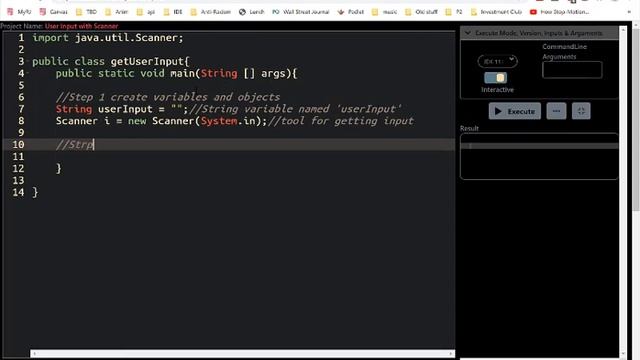 Java Scanner for user input смотреть онлайн