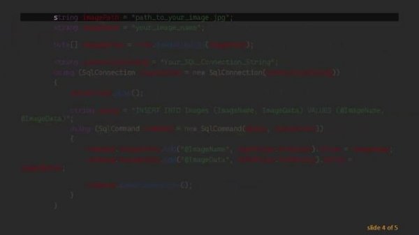 How to Insert Images into SQL Database using C#