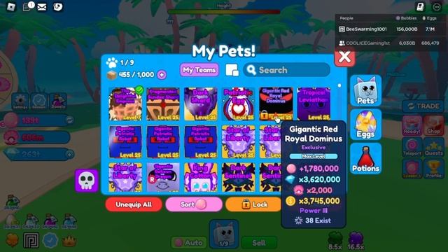 I HATCHED NEW 1/50M SECRET + maxing it!!! Bubble Gum Clicker (ROBLOX) смотреть онлайн