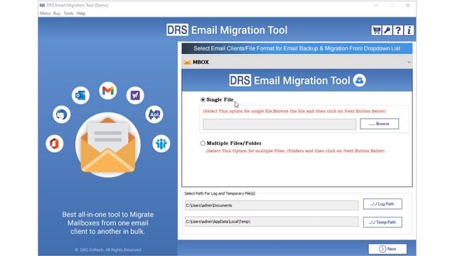 How to Transfer/Migrate Email from One File Format/Email Client to Another Using DRS Email Migratio смотреть онлайн
