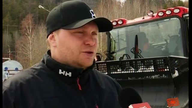 Новый ратрак тестировали сегодня на горнолыжной трассе смотреть онлайн