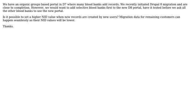 Drupal: Setting node ID sequence to a particular higher value for future created records смотреть онлайн
