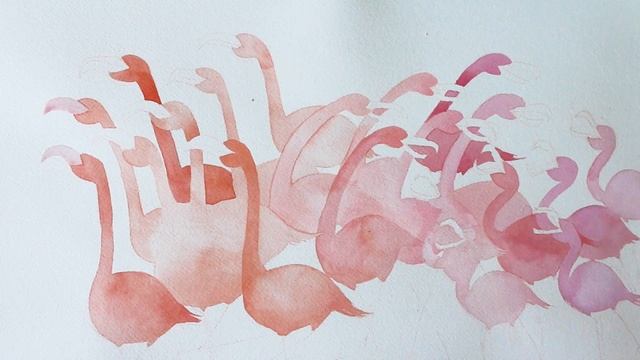 How to Watercolor x Fabulous Flamingos! смотреть онлайн
