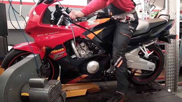 Honda CBR 600 F3 on Dyno | Rear Wheel Performance Measurement смотреть онлайн