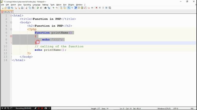 PHP MYSQL Tutorial for beginners in Hindi | LESSON 14 : Function In PHP (part-1) | techedu001 смотреть онлайн