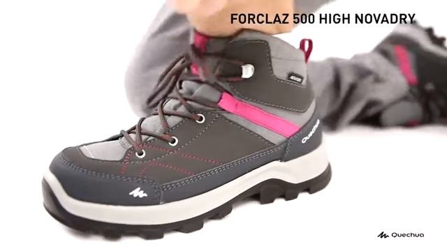 ВОДОНЕПРОНИЦАЕМЫЕ ДЕТСКИЕ КРОССОВКИ ДЛЯ ПЕШИХ ПРОГУЛОК FORCLAZ 500 MID QUECHUA смотреть онлайн