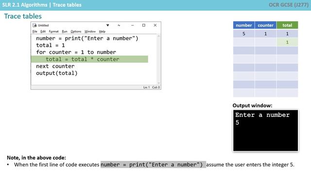 56. OCR GCSE (J277) 2.1 Trace tables смотреть онлайн