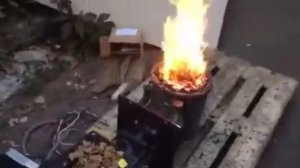 Сжигание скорлупы грецкого ореха на пелетной горелке Pancerpol