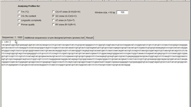 FastPCR random DNA sequence generation and extraction regions with contrast GC skew смотреть онлайн