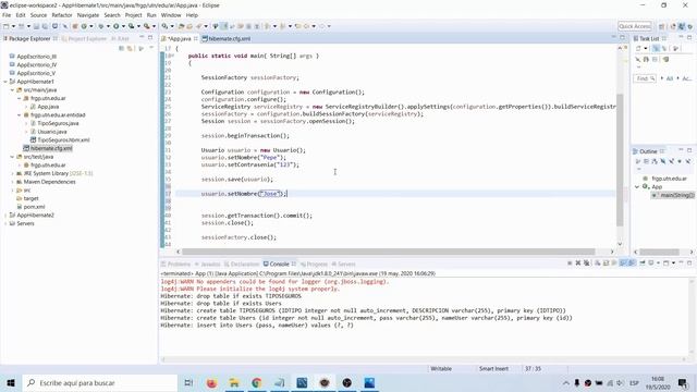 Hibernate - Video 7 - Save (Error comun) смотреть онлайн