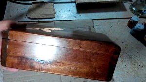 Деревянная шкатулка. Шкатулка с двойным дном. Шкатулка с медной инкрустацией.