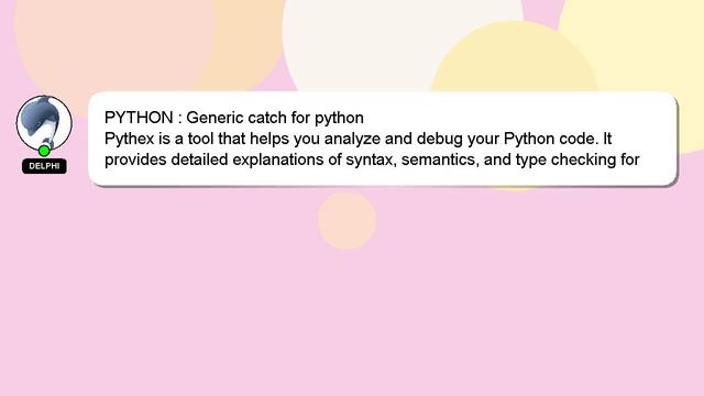 PYTHON : Generic catch for python смотреть онлайн