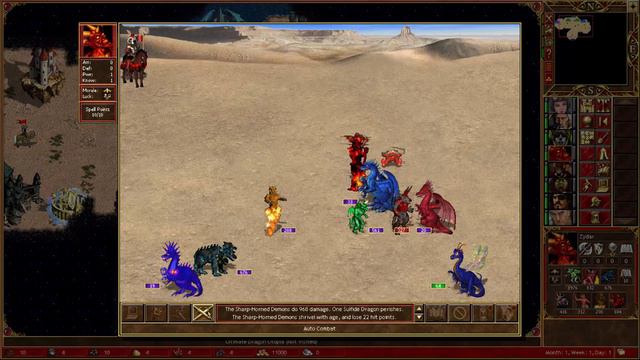 Heroes 3 COMBAT One year growth Inferno vs Utimate Dragon Utopia смотреть онлайн