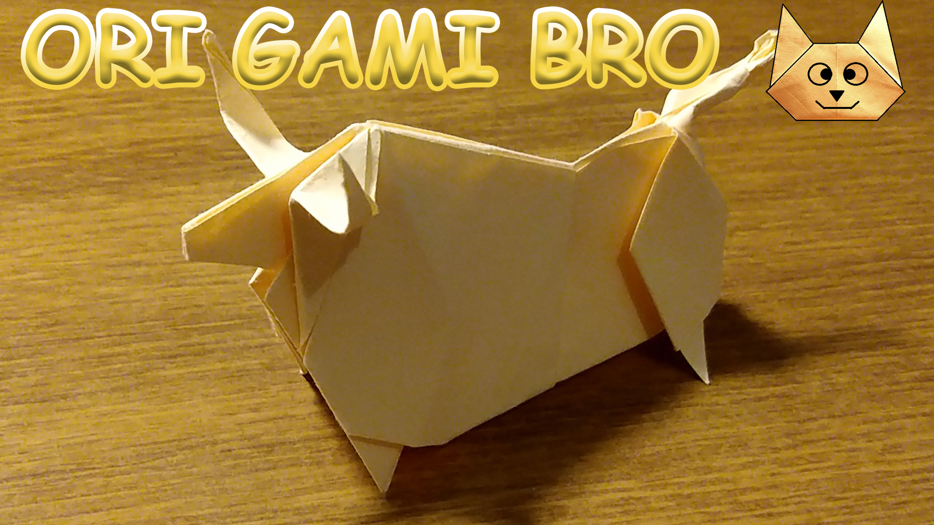 Как сделать быка из бумаги. Оригами корова. Diy из бумаги А4..mp4 смотреть онлайн