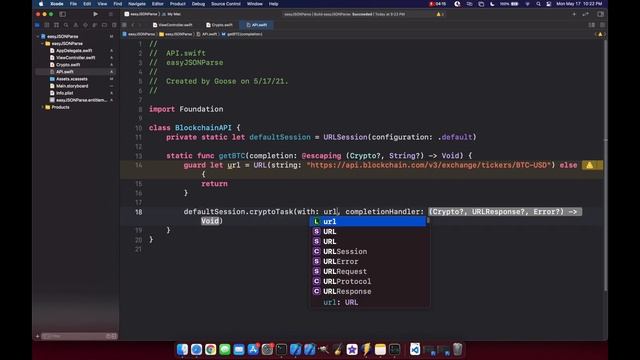 Swift Tutorial: EASY JSON Modeling & URLSession dataTask() смотреть онлайн