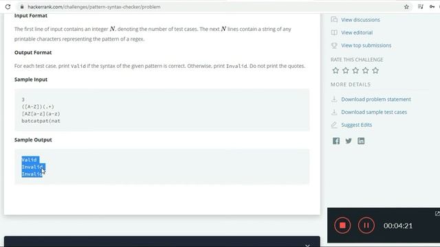 24. String - Pattern Syntax Checker | (Hindi) смотреть онлайн
