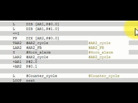 Simatic Step7 - AR2 особенности применения - косвенная адресация смотреть онлайн
