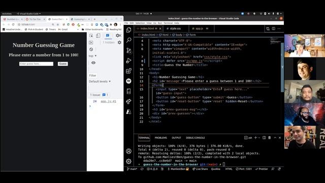 Guess the Number in the Browser смотреть онлайн