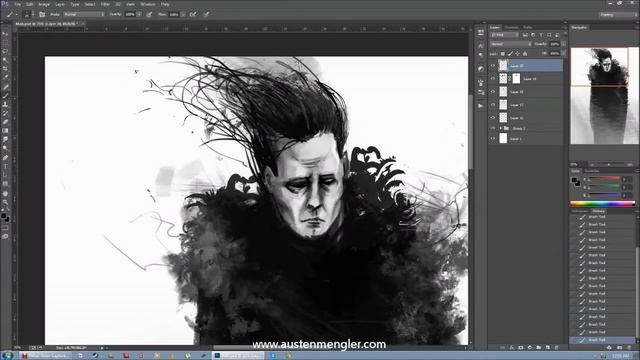 He ~ 55 mins - Photoshop Speed Painting смотреть онлайн