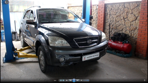 Регулировка колодок ручного тормоза на Киа Соренто 2005  Kia Sorento 2,5