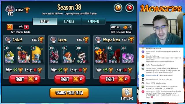 SOUL HUGGER (LV 130) COMBATES en DIRECTO! - Monster Legends смотреть онлайн