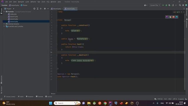 Constructor və Destructor PHP-OOP смотреть онлайн