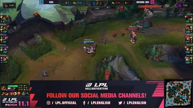 JingDong Gaming JDG (1-1) vs Edward Gaming EDG (3-0) Game 1 | Week 3 Day 5 LPL SPRING SPLIT смотреть онлайн