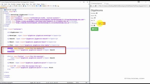 15. Bootstrap Glyphicons смотреть онлайн