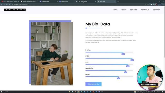 Website Development in Hindi #20: About and Service Page смотреть онлайн