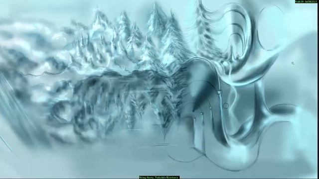 Fast digital painting. Screencast. Let's draw. Fantasy on string theory. смотреть онлайн