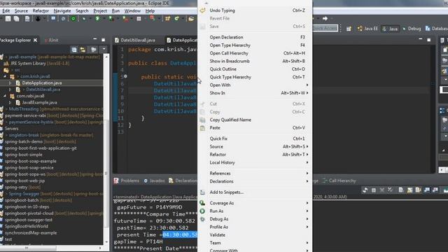 Java8 Date Time Zone Example смотреть онлайн