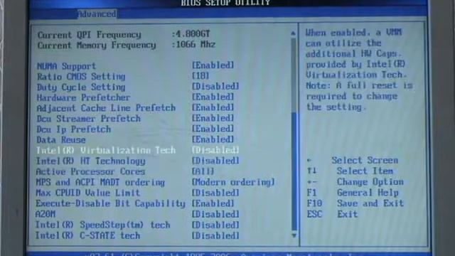Настройка BIOS сервера RH 2285 смотреть онлайн