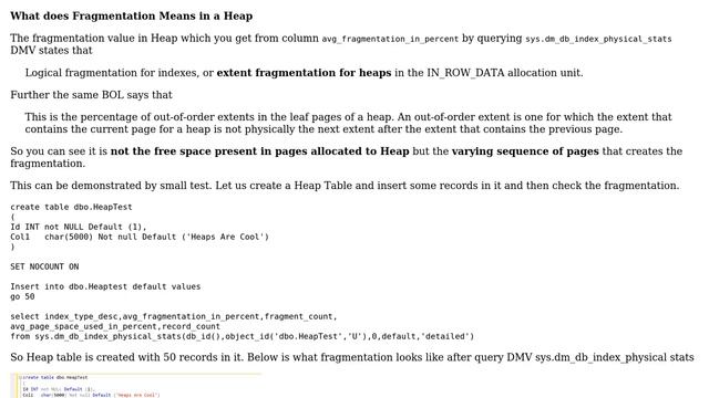 Databases: How to lower HEAP Fragmentation in SQL Server? смотреть онлайн