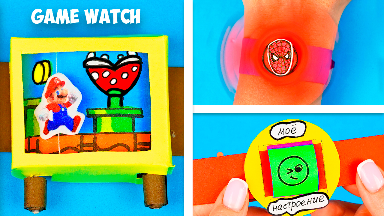 3 Идеи! Как сделать Игровые часы из бумаги