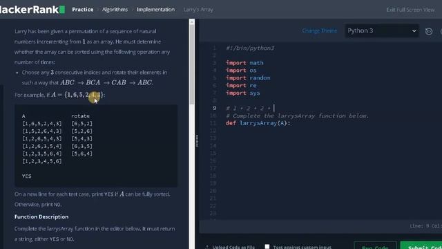 75 - Larry's Array | Implementation | Hackerrank Solution | Python смотреть онлайн
