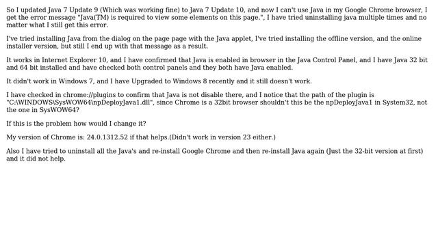 Java issue in Google Chrome смотреть онлайн