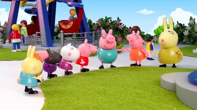 Peppa Pig y George van al Parque de Atracciones de Playmobil - Juguetes de Peppa Pig смотреть онлайн