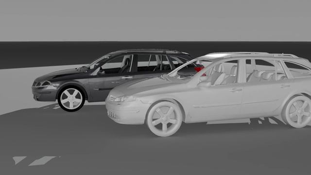 Renault Laguna II Lift 2006r 3D animacja mental ray смотреть онлайн