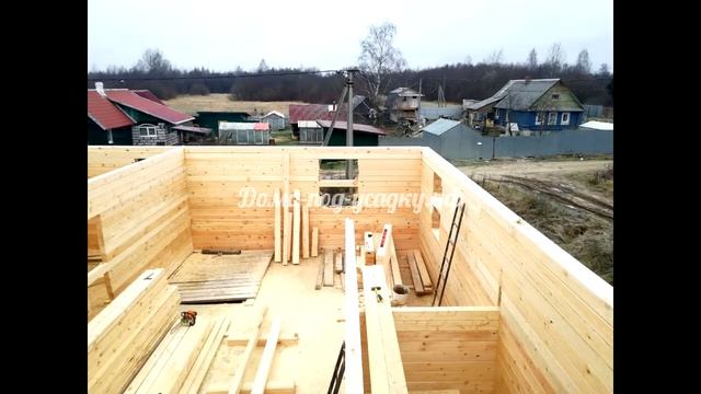 Отзыв заказчика. 2-х этажный дом из бруса под усадку смотреть онлайн
