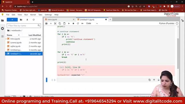 Break, pass & continue Statement in python || learn Statements with Priyanka Arora смотреть онлайн