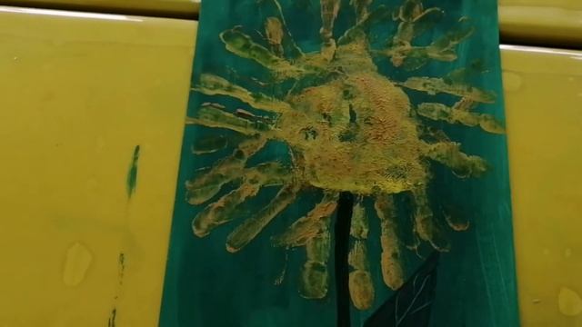 Рисование ладошкой "Подсолнух" смотреть онлайн