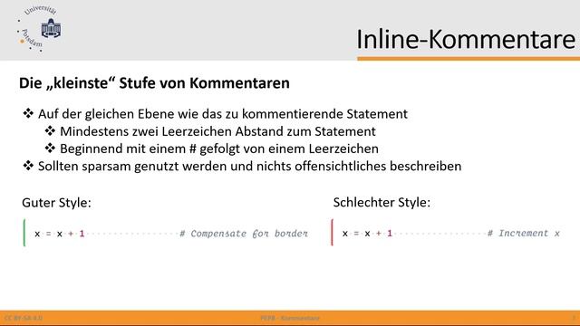 PEP 8 - Quelltextkommentare смотреть онлайн